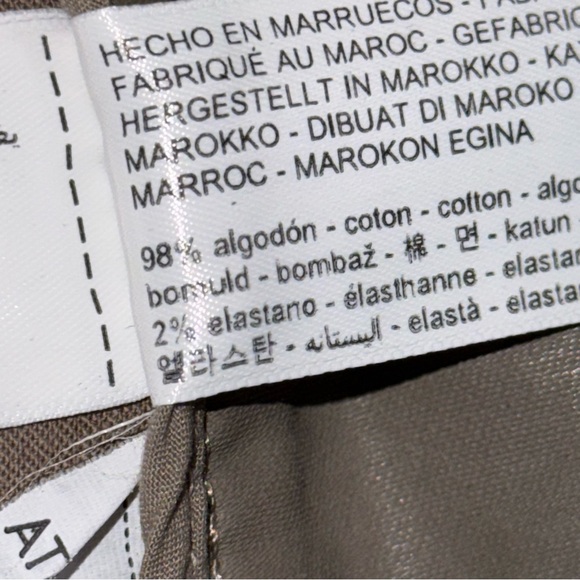 Massimo Dutti High Waisted Straight Leg Coated Trousers Size 6 Taupe 707 - Picture 5 of 12